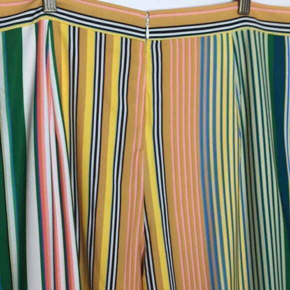 Maree Pour Toi Striped Pink and Green Slit Pants Sz 22 - Picture 13 of 16